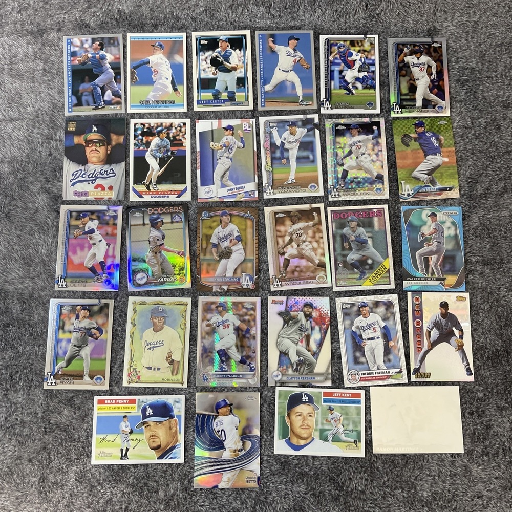 Los‎ Angeles Dodgers 28 Card Lot - Rookies, Stars, Inserts, Parallels